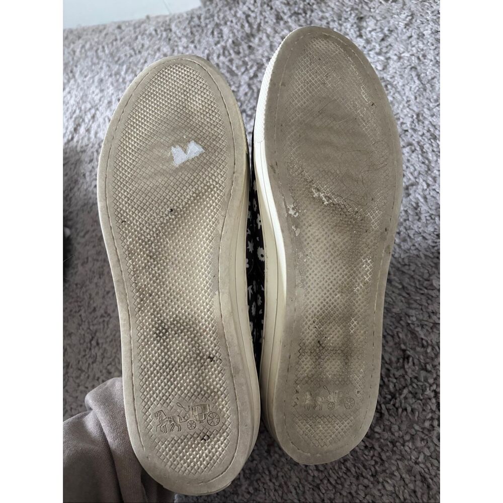 Coach Women’s Slip-On Sneaker Floral Leather Trim Shoes Size 8 G2680 - Picture 5 of 6